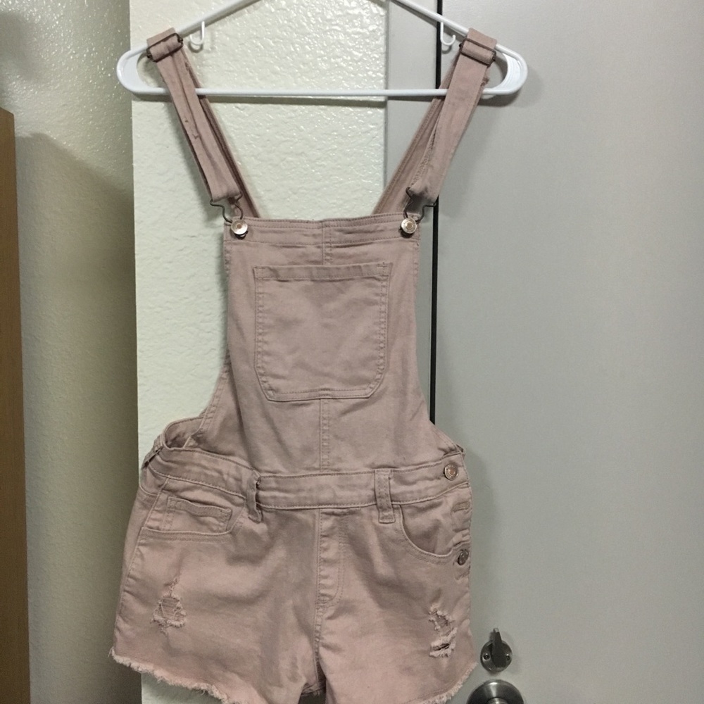 Light pink overalls